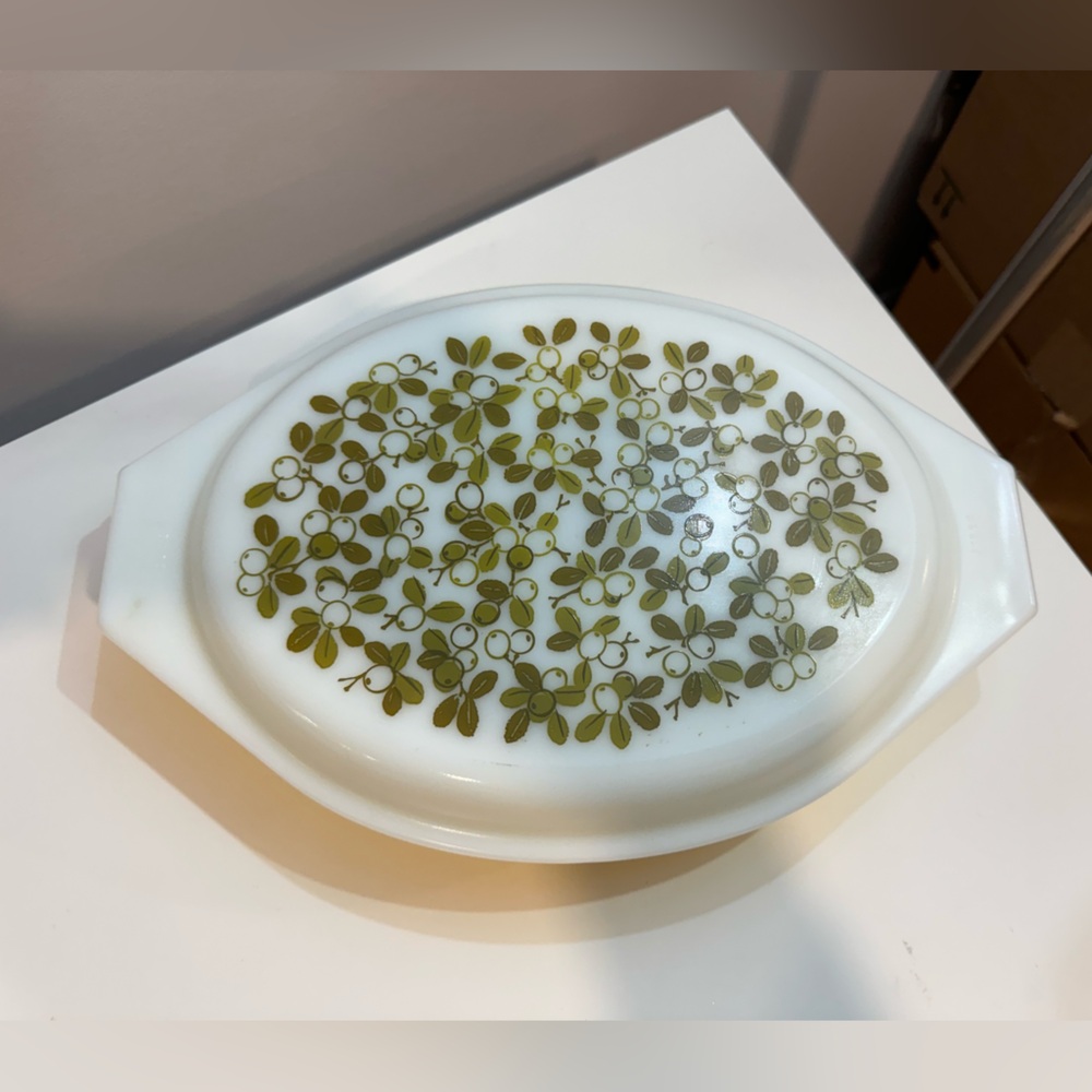 Vintage Pyrex Verde Divided Baking Dish Olive & Berry 1967–1972